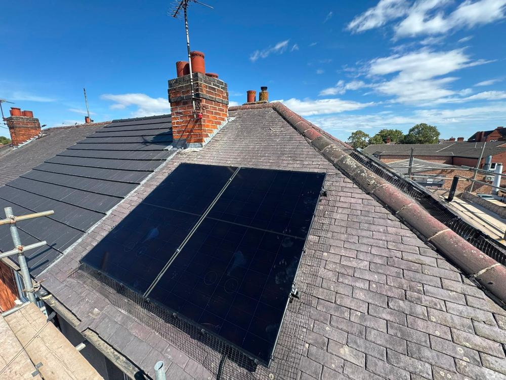 All-black solar panels on a customer's roof