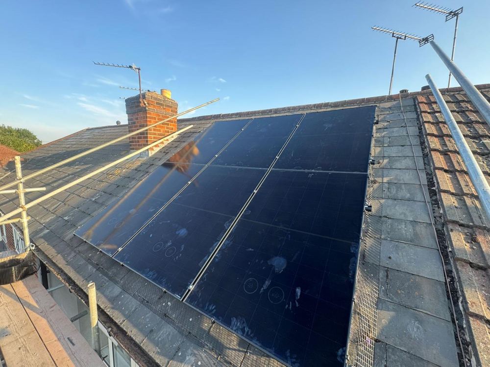 All-black solar panels on a customer's roof