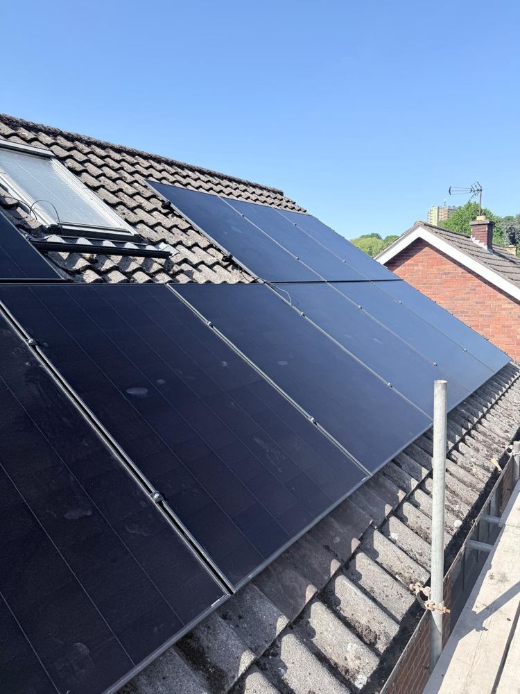 All-black solar panels on a customer's roof