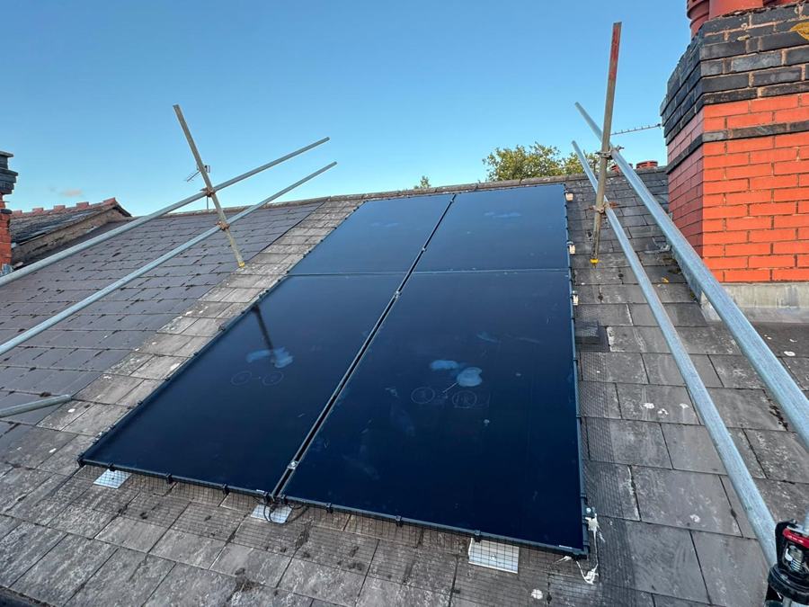 Slate roof installation